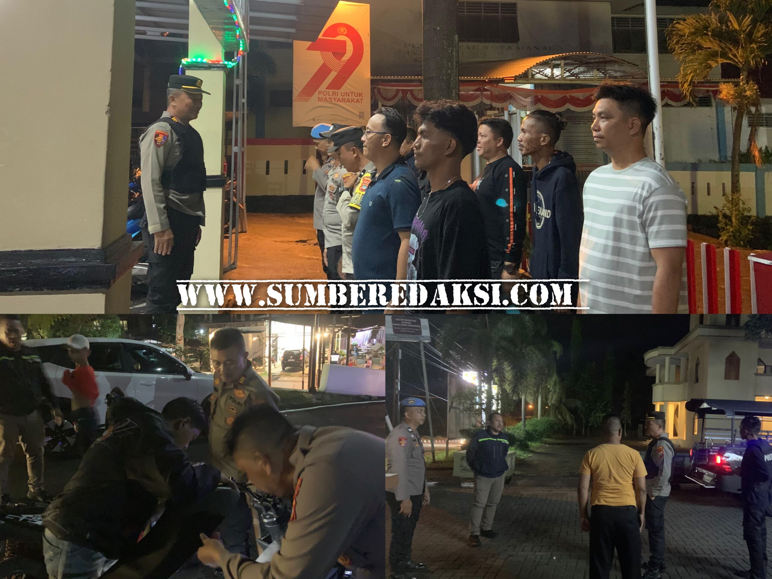 Ciptakan Kantibmas Kondusif, Polsek Tikala Apel Kesiapan Ops KRYD Sekaligus Patroli Wilayah