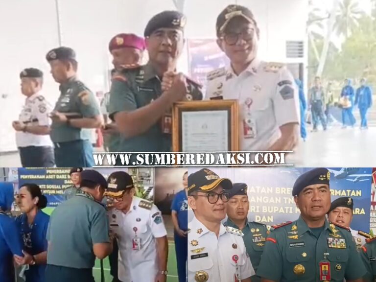 Bupati Joune Ganda Terima Langsung Penghargaan Dari TNI AL Brevet Kehormatan Penerbang