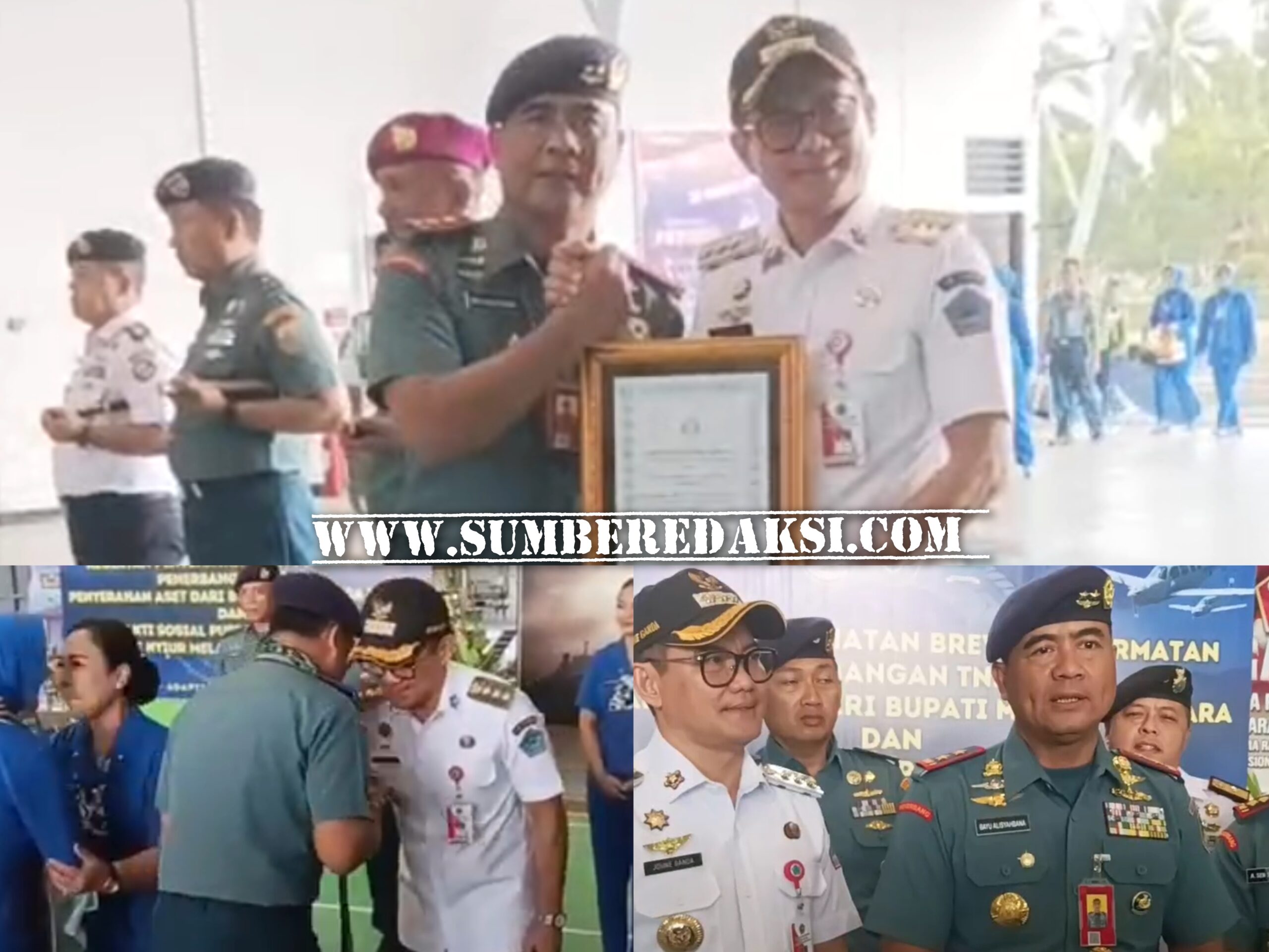 Bupati Joune Ganda Terima Langsung Penghargaan Dari TNI AL Brevet Kehormatan Penerbang