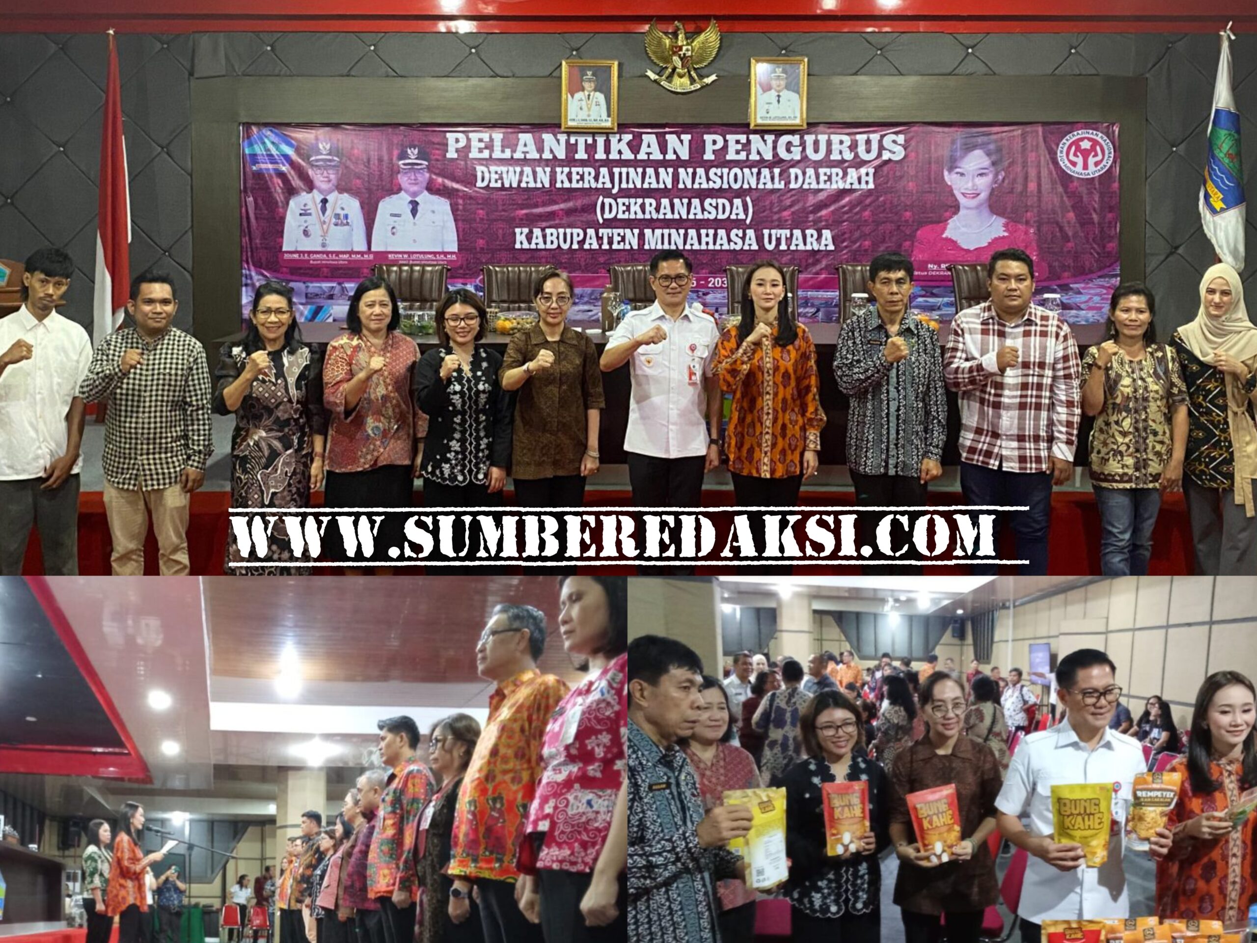 Pelantikan Pengurus Dekranasda Minahasa Utara Periode 2025-2030, Dihadiri Bupati Joune Ganda