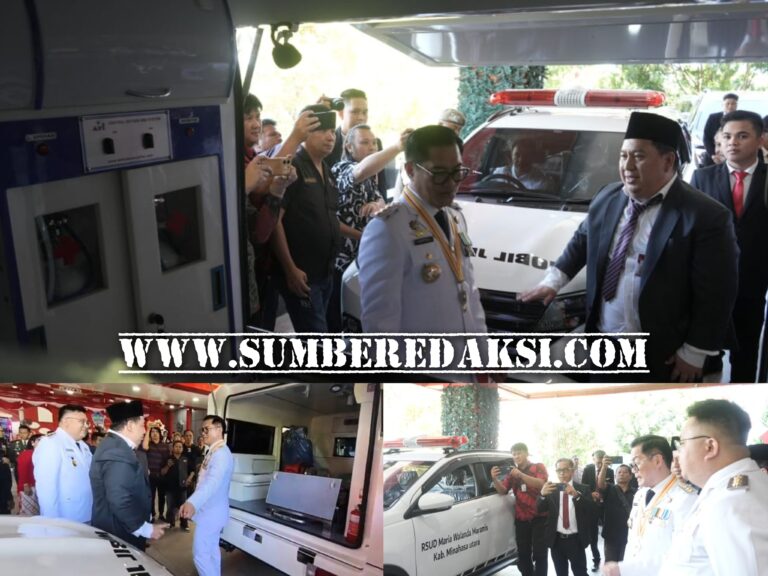 Tunjang Pelayanan di RS MWM, Bupati Joune Ganda Berikan Mobil Ambulance emergency dan Mobil Jenazah