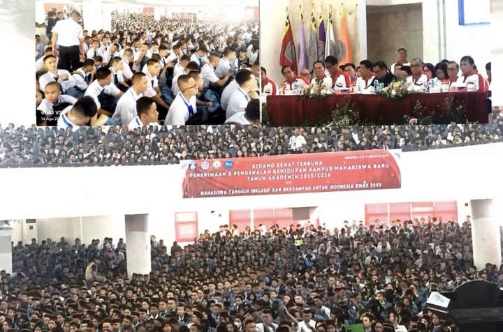 Woww…! 5.012 Mahasiswa Baru Membludak di Auditorium Unsrat 