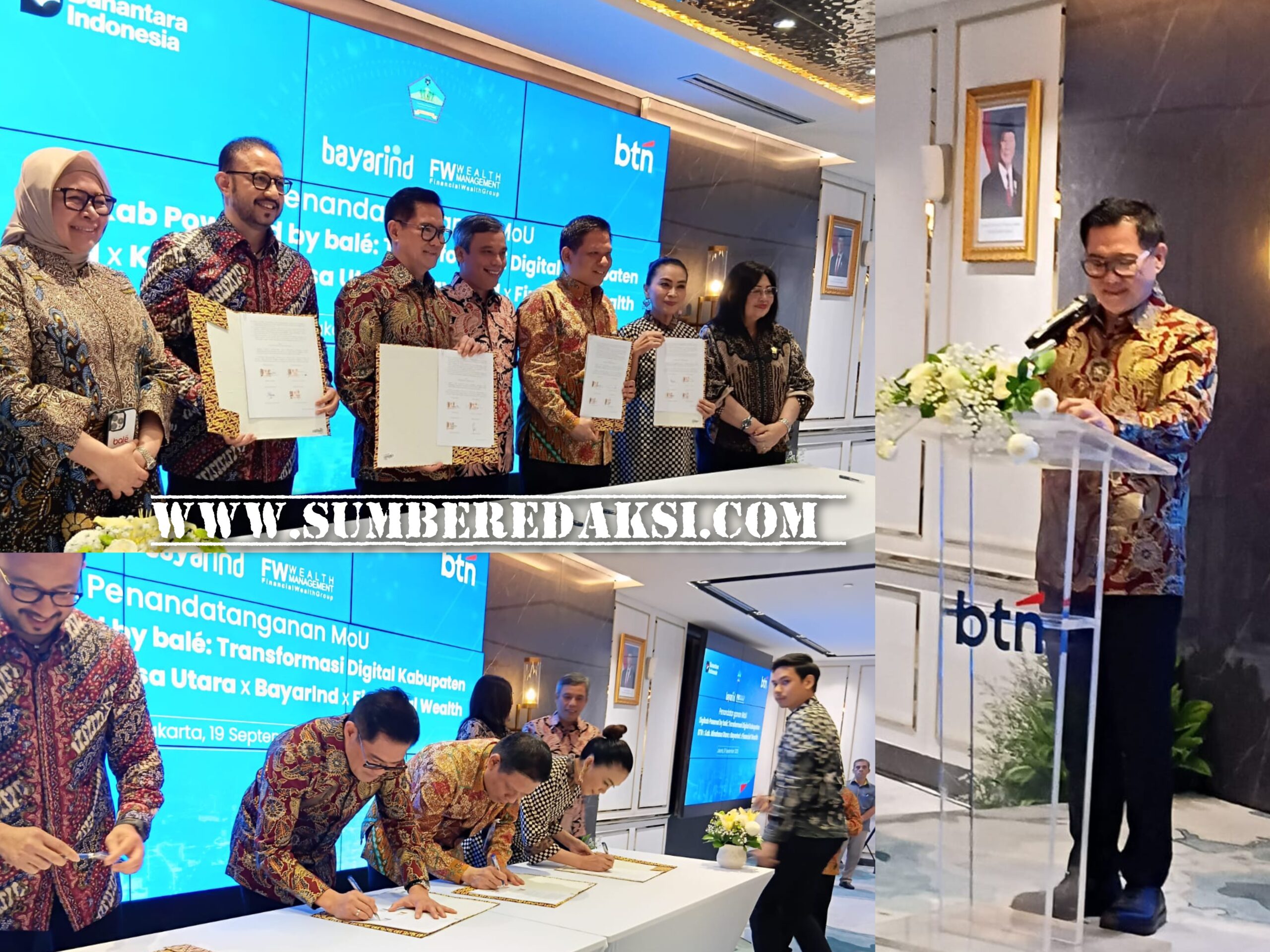 Luncurkan Platform DigiKab Powered by Bale, PT Bank BTN Teken MOU Bersama Pemkab Minut