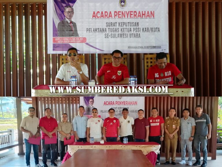 Ketua Asprov Sulut Joune Ganda Serahkan 7 SK Plt Ketua Askab – Askot 