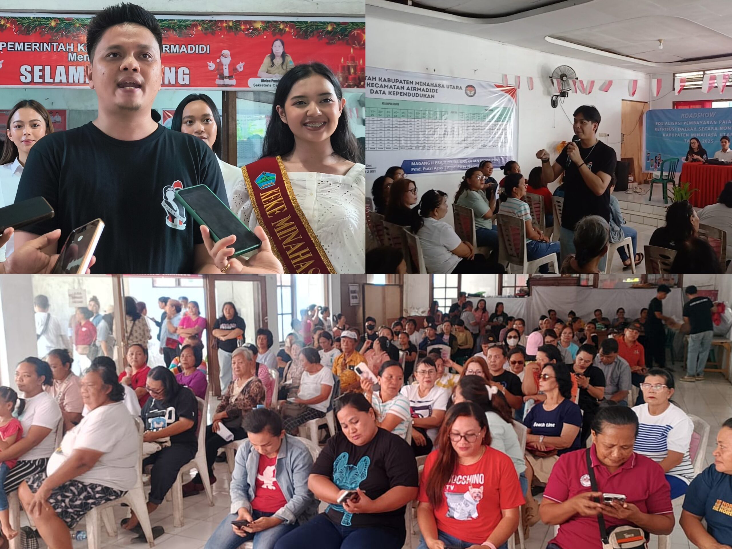 Demi Tingkatkan PAD Minut, Aliansi Utu Keke Kolaborasi Bersama BI dan Dispenda Mensosialisasikan Pembayaran Pajak Nontunai 