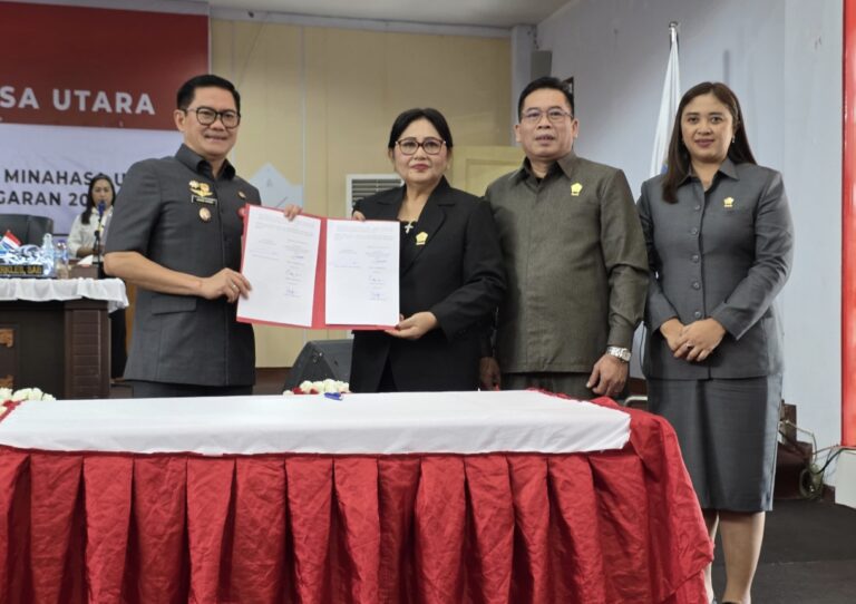 DPRD Minut Gelar Paripurna Sahkan Ranperda APBD 2026, Satu Fraksi Tolak Persetujuan