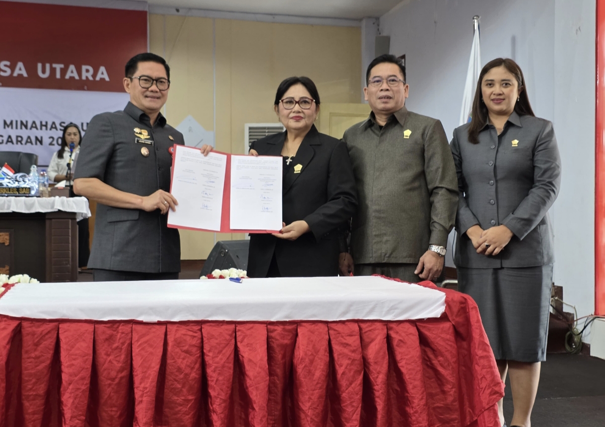 DPRD Minut Gelar Paripurna Sahkan Ranperda APBD 2026, Satu Fraksi Tolak Persetujuan