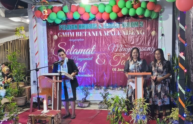 Menyambut Kelahiran Yesus Kristus, Jemaat Kolom 5 GMIM Betania Malendeng Gelar Ibadah Pra Natal