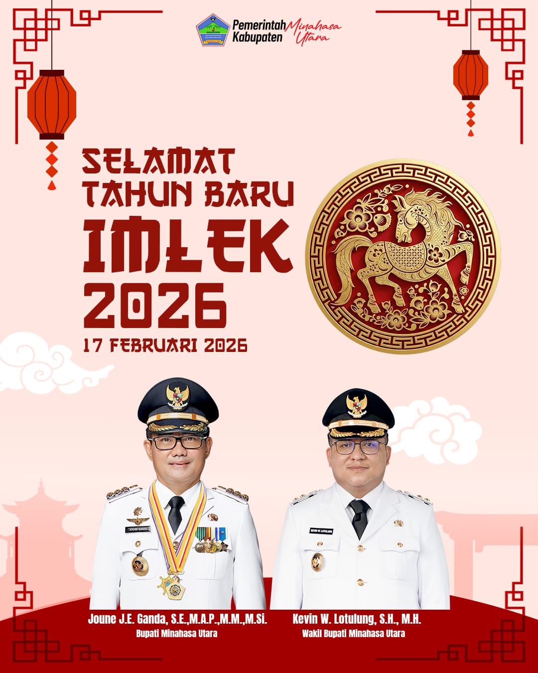 Bupati dan Wakil Bupati JG-KWL Sampaikan Ucapan Tahun Baru Imlek 2577 Kongzili di Tahun