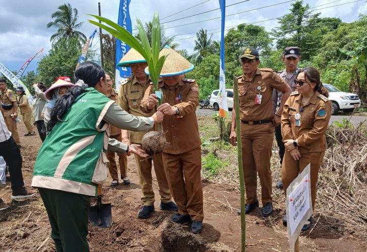Wakili Gubernur, Victor Mailangkay Tanam Perdana Sebagai Program Hilirisasi dan Peremajaan di Minut