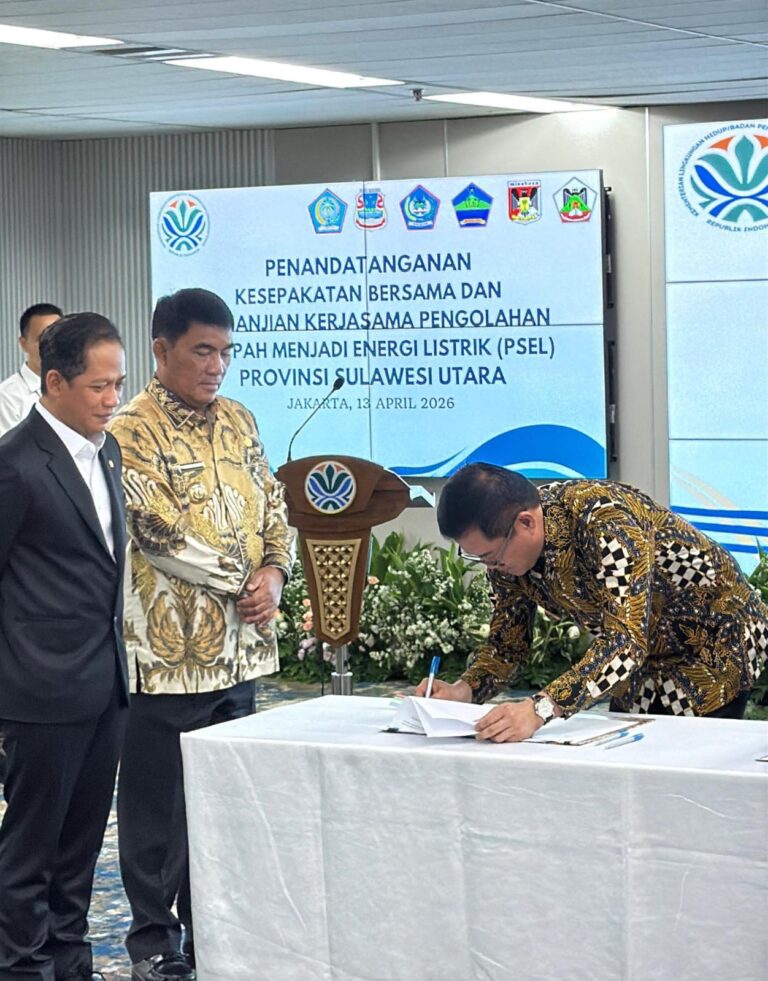 Dukung Pengelolaan Sampah Berkelanjutan, Bupati Joune Ganda Teken Kerja Sama PSEL Manado Raya