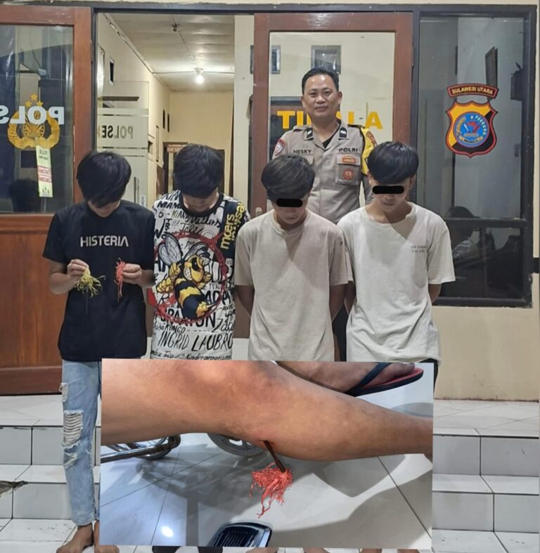 4 Remaja Terduga Pelaku Panah Wayer Ditangkap Tim Opsnal Polsek Tikala di Paal 2