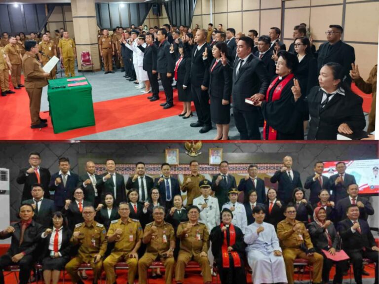 Bupati Joune Ganda Roling Puluhan Pejabat Pemkab Minut 