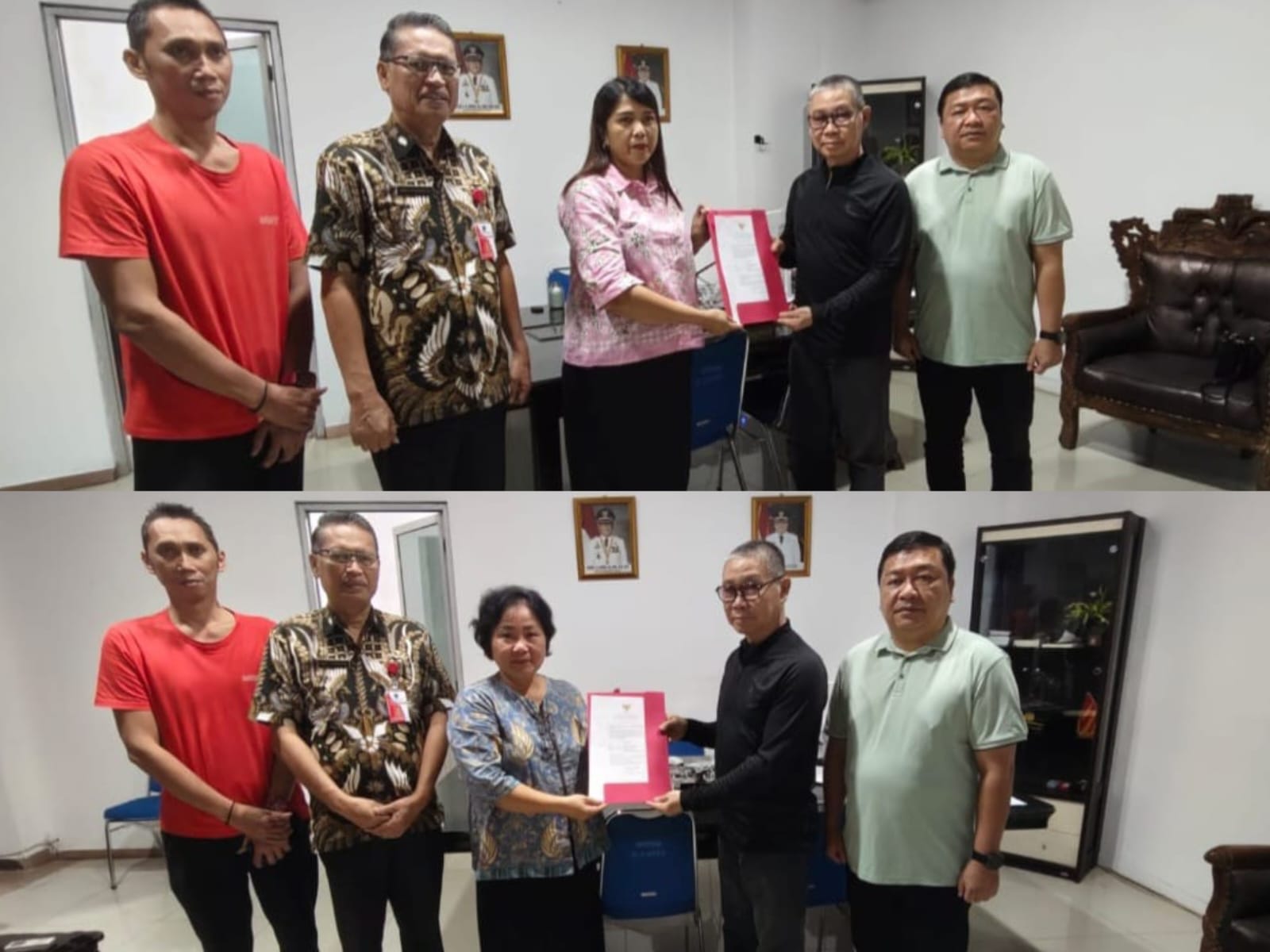 Mengoptimalkan Roda Pemerintahan, Asisten III Jossy Kawengian Wakili Bupati Serahkan SPT ke Dua Pejabat Pemkab Minut 