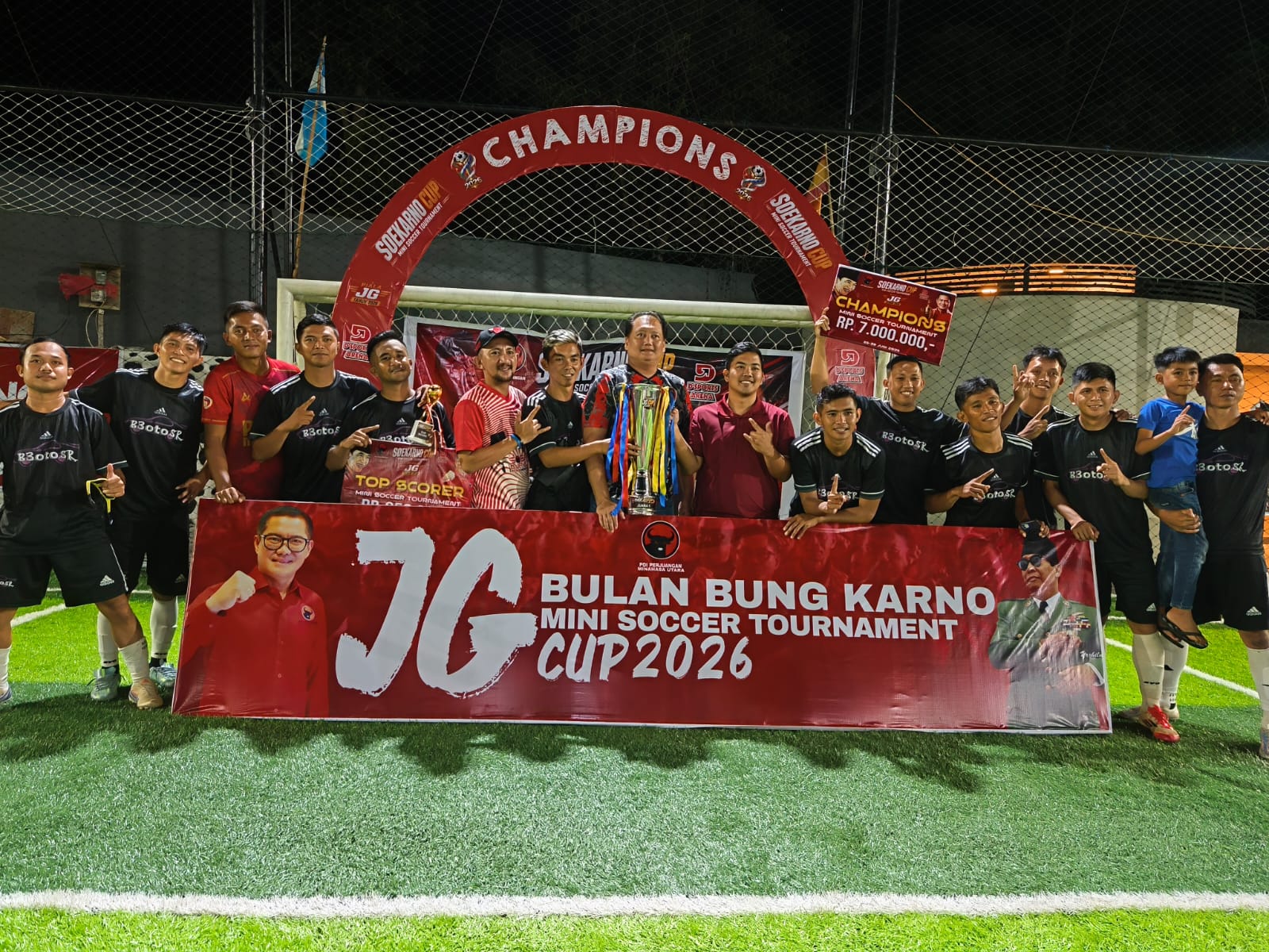 B3otoSR Jawara di Open Tournament Mini Soccer Piala JG Cup 2026 