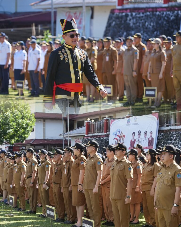 Bupati Joune Ganda Pimpin Upacara Puncak Harganas ke-33 dan Tekankan Pengawasan Gadget Sekaligus Peran Ayah