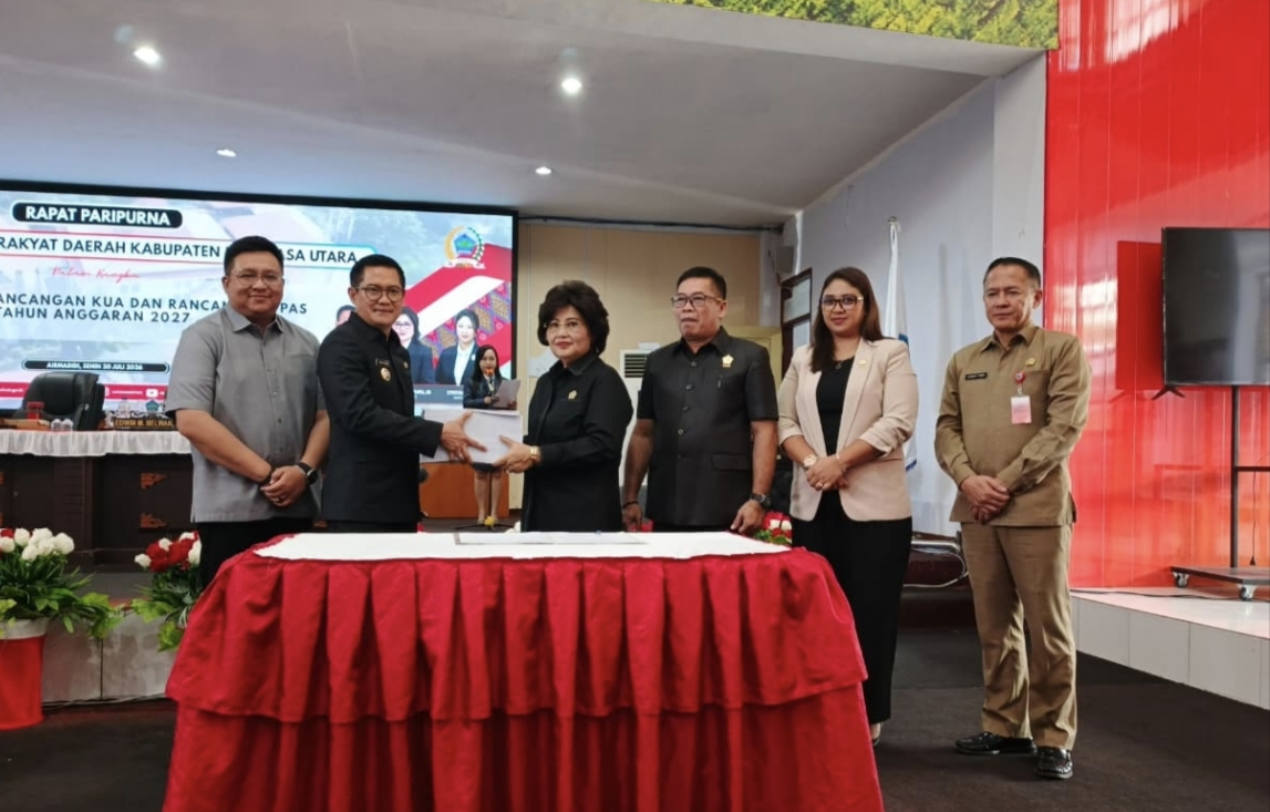 DPRD Minut Gelar Rapat Paripurna Penyampaian KUA PPAS Tahun Anggaran 2027