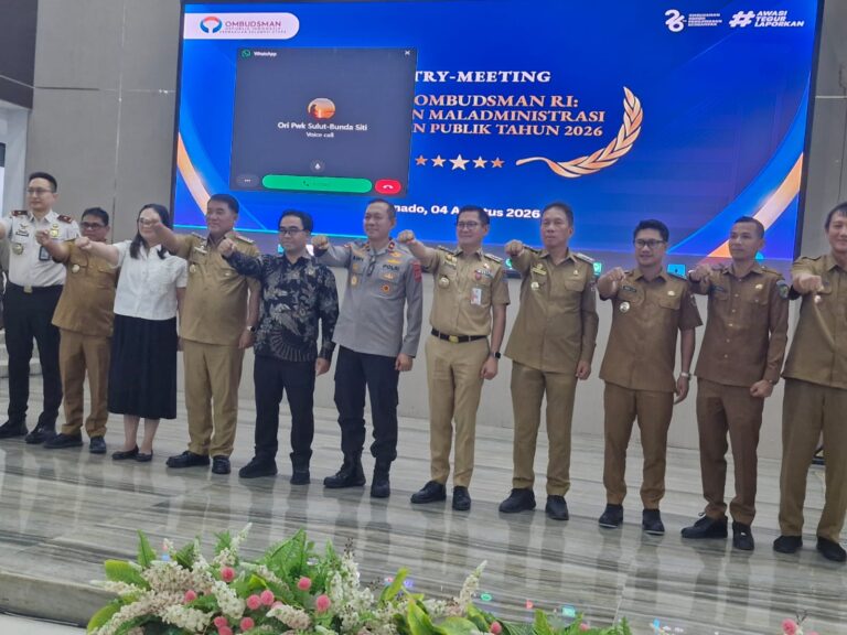 Bupati Minut Joune Ganda Menghadiri Entry Meeting Opini Ombudsman RI