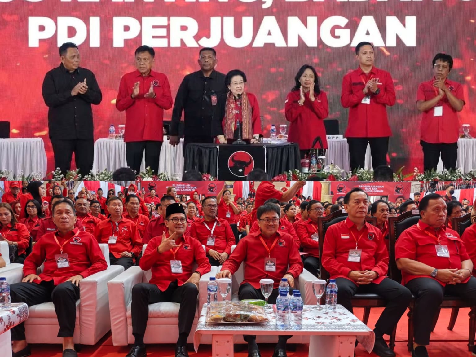 Dihadiri Ketum Megawati Soekarnoputri, Ketua DPC PDIP Minut Joune Ganda di Lokasi Konsolidasi Internal