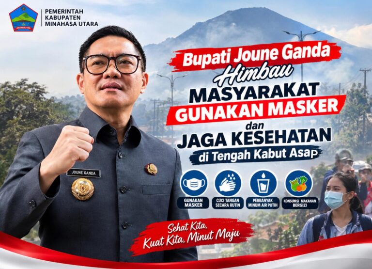 Bupati Joune Ganda Himbau Masyarakat Gunakan Masker dan Jaga Kesehatan di Tengah Kabut Asap