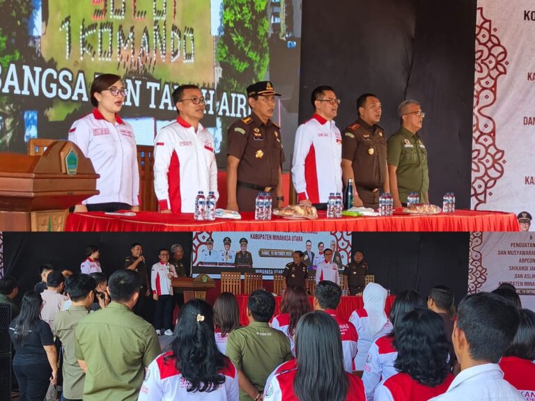 Dihadiri Bupati Joune Ganda, Pelantikan DPC Srikandi Jaga Desa dan DPC Aslinmas Kabupaten Minahasa Utara Sekaligus Konsolidasi Muscam Berjenjang